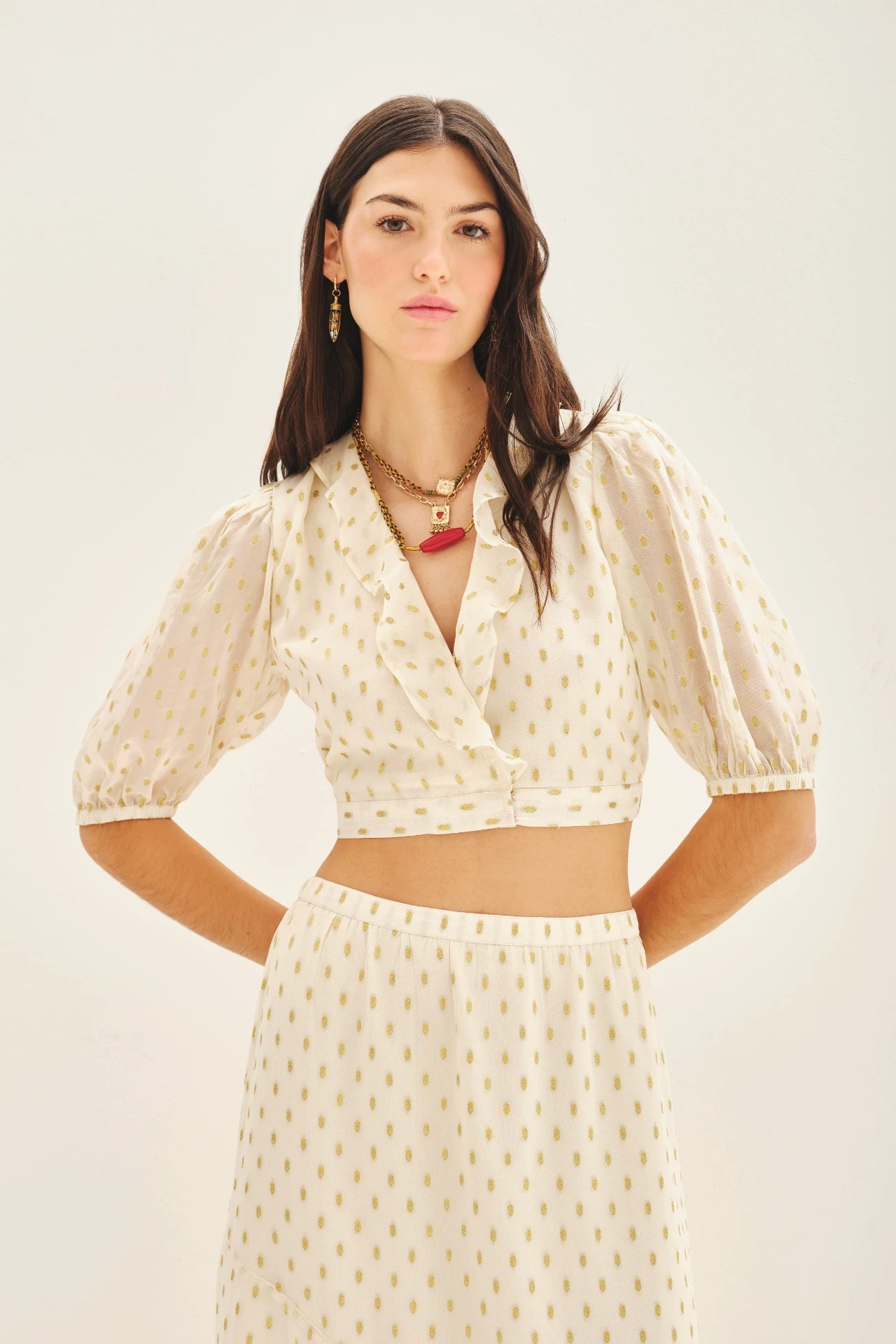 CAMISA CROP LUREX